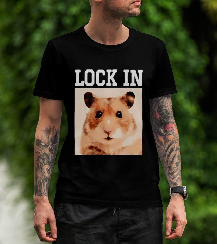 LOCK IN Hamster Cute Adorable Pet Animal T-Shirt
