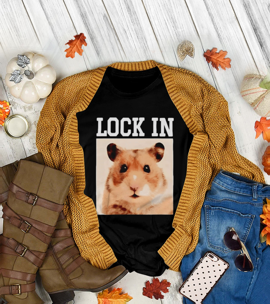 LOCK IN Hamster Cute Adorable Pet Animal T-Shirt
