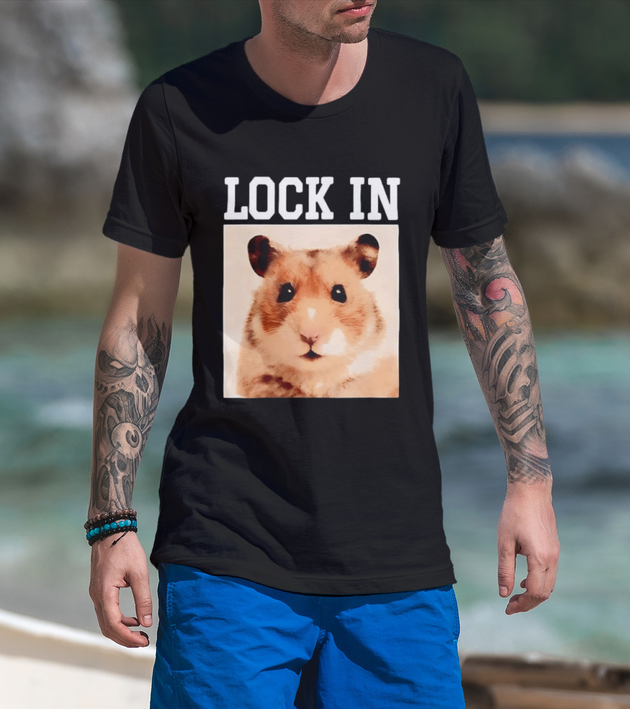 LOCK IN Hamster Cute Adorable Pet Animal T-Shirt