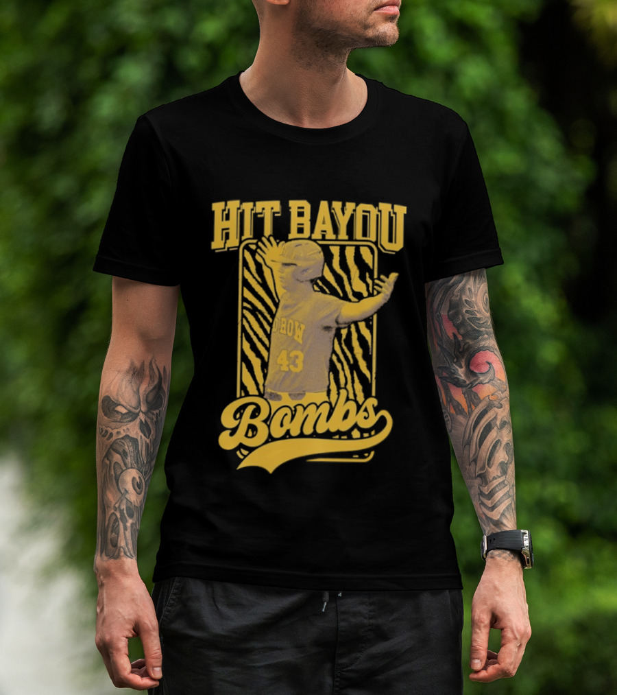 LSU Baseball Hit Bayou Bombs 43 Player T-Shirt
