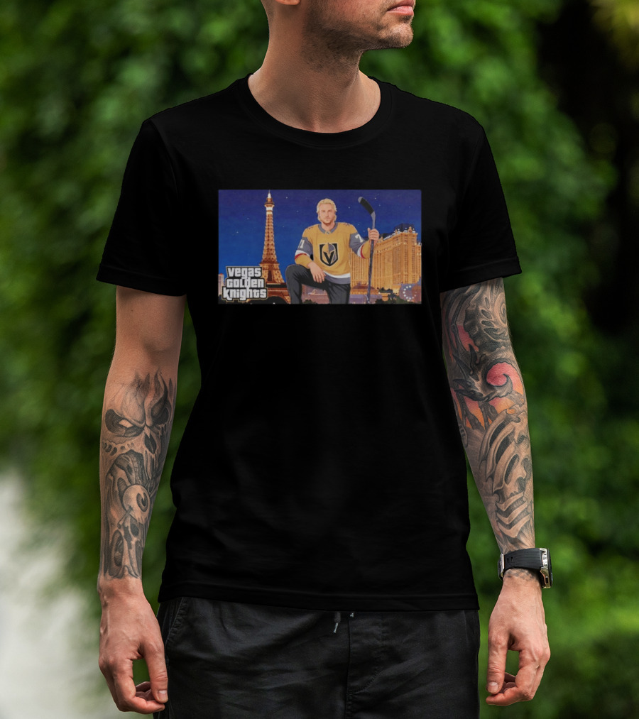 Vegas Golden Knights William Karlsson Hockey Vegas Skyline T-Shirt
