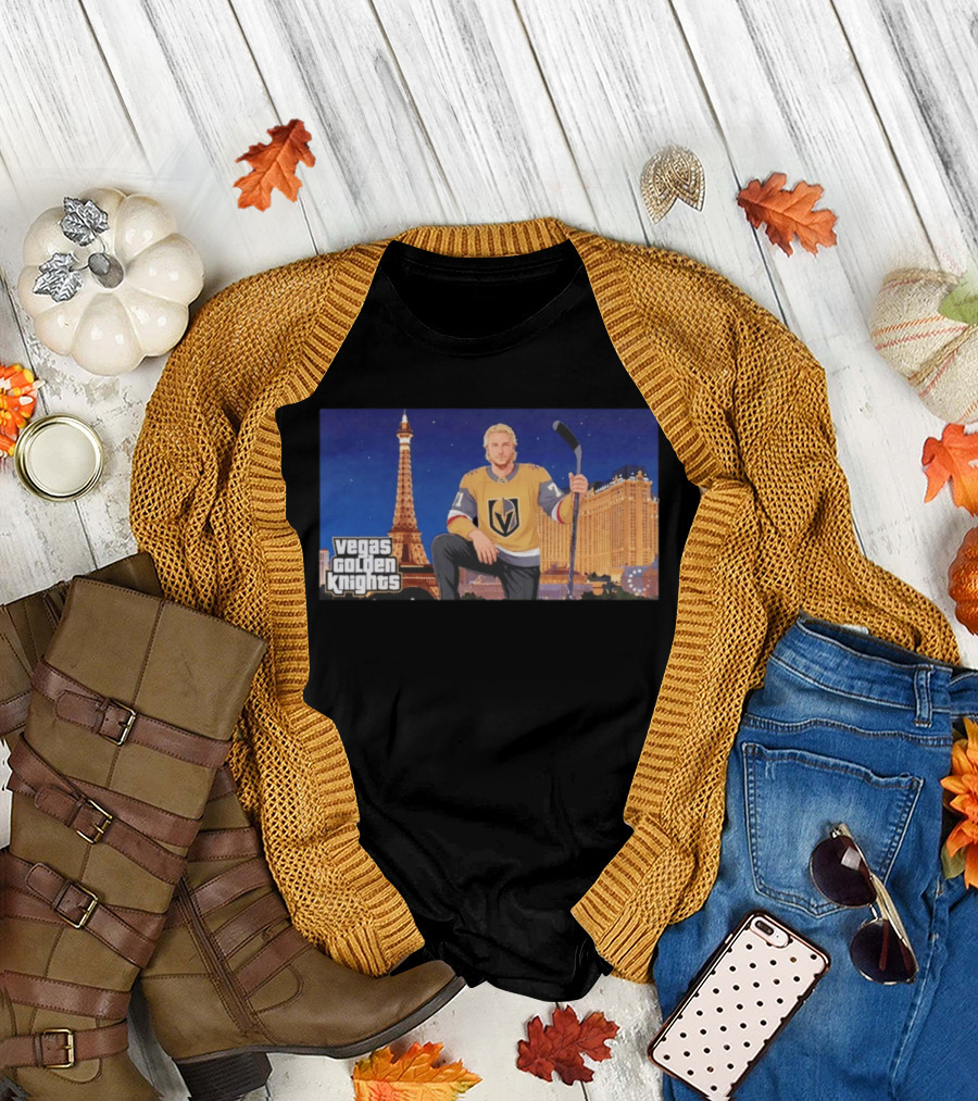 Vegas Golden Knights William Karlsson Hockey Vegas Skyline T-Shirt
