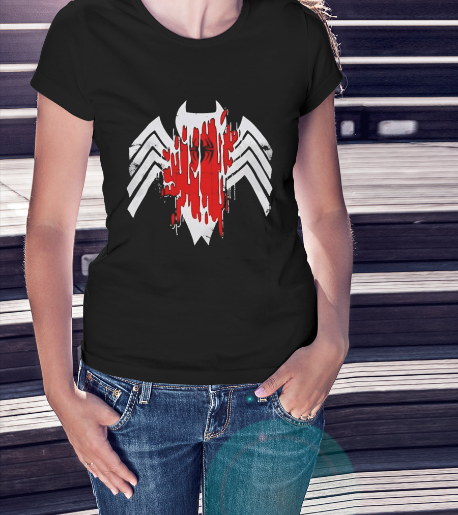 Venom Symbiote Red Dripping Spider T-Shirt