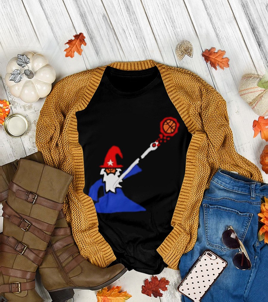 Washington Wizards NBA Basketball Player Wizard Hat Star Basketball T-Shirt