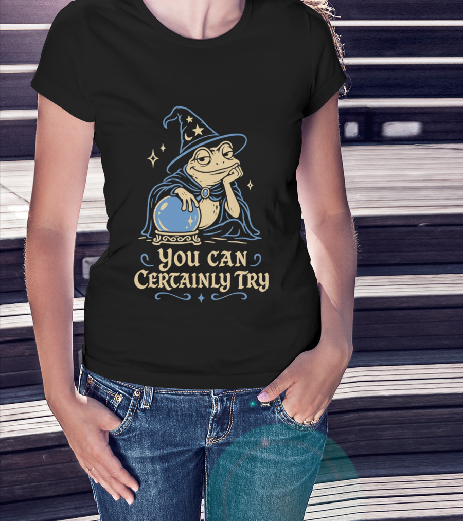 You Can Certainly Try Frog Wizard Crystal Ball Magic T-Shirt