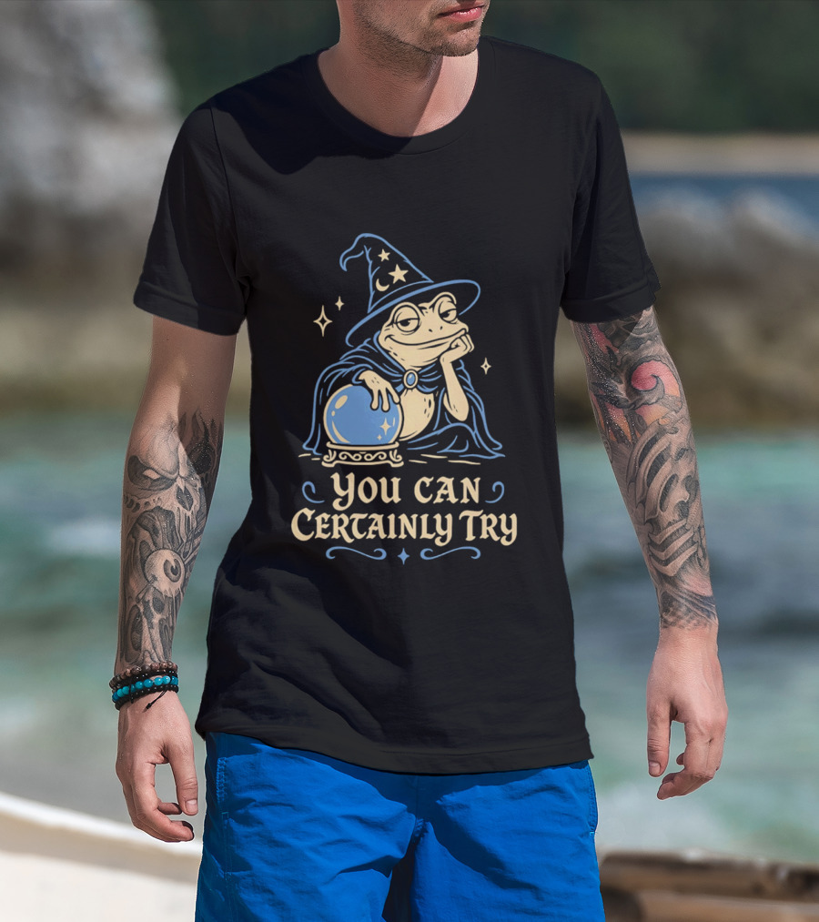 You Can Certainly Try Frog Wizard Crystal Ball Magic T-Shirt