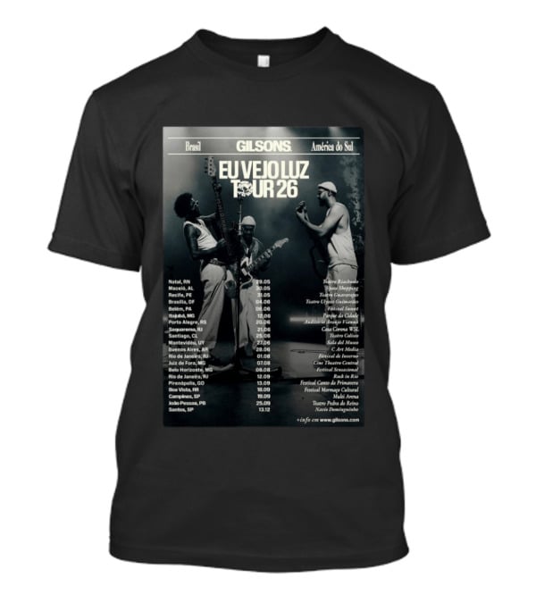 Gilsons Eu Vejo Luz Tour 2026 Brasil América Do Sul T-Shirt