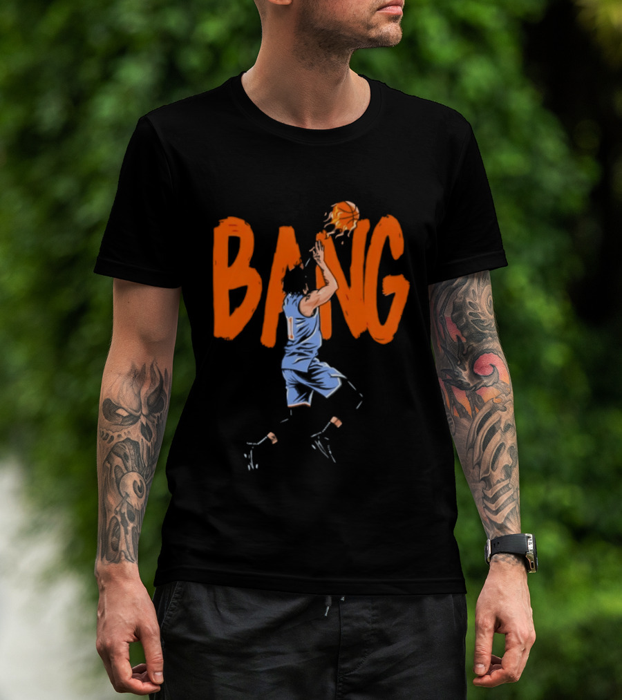 Jalen Brunson New York Knicks Bang Bang Basketball Action T-Shirt