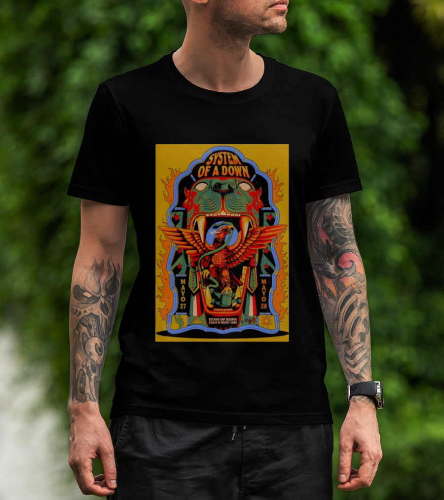 System Of A Down Mexico City Estadio GNP Seguros May 27 28 2026 T-Shirt
