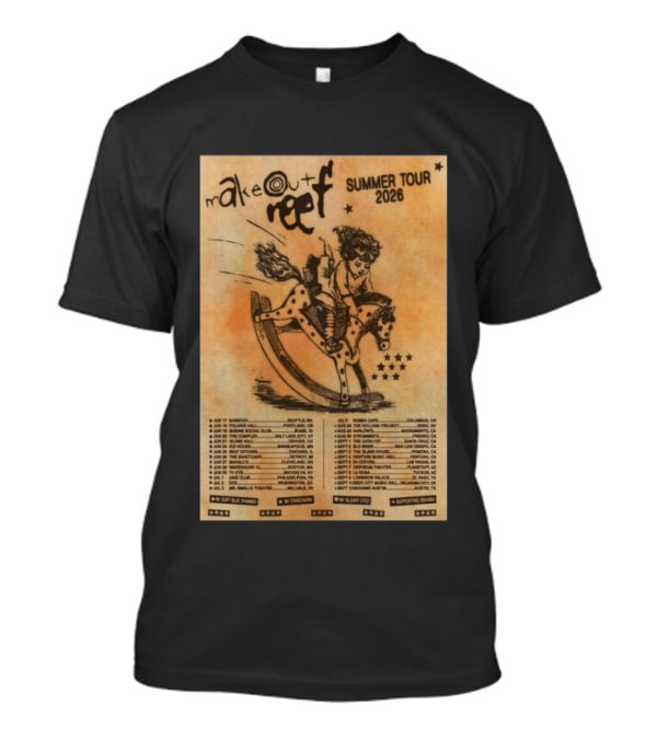Makeout Reef Summer Tour 2026 With Rocking Horse And Stars T-Shirt
