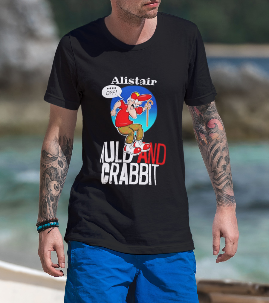 Alistair Auld And Crabbit Red Hat Cartoon Character With Cane T-Shirt