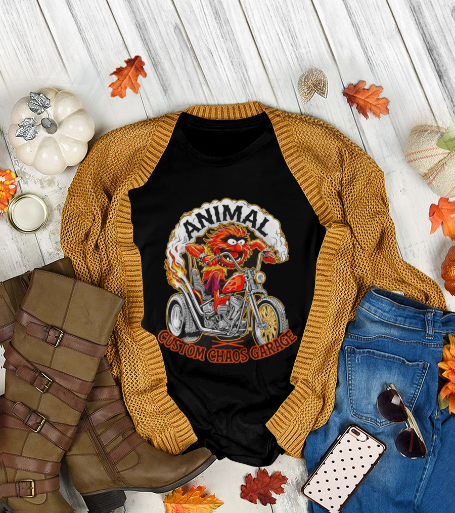 Animal Custom Chaos Garage Bikers Muppe T-Shirt