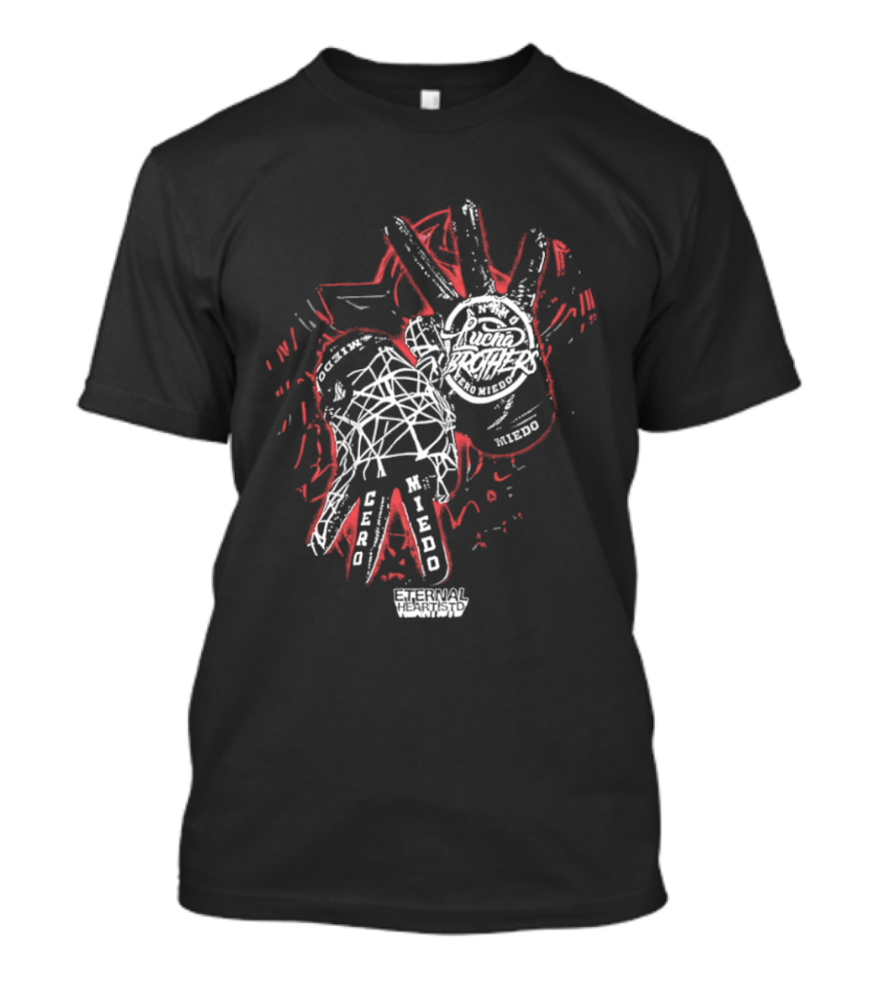Animo Lucha Brothers Cero Miedo Wrestling Hand Gesture T-Shirt