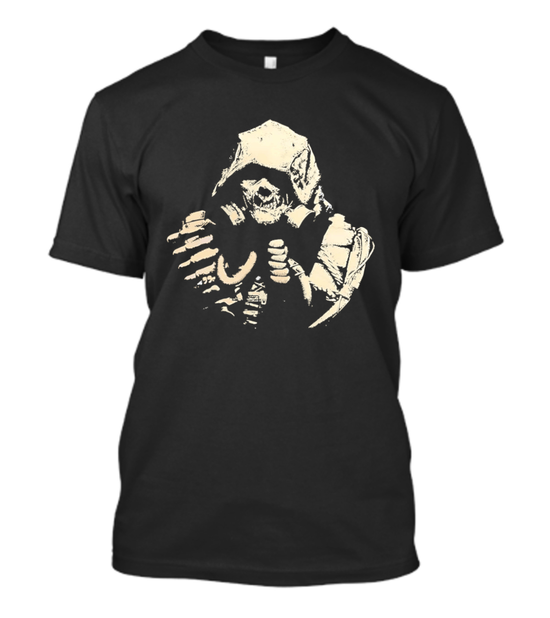 Arkham Scarecrow Gas Mask Hooded T-Shirt