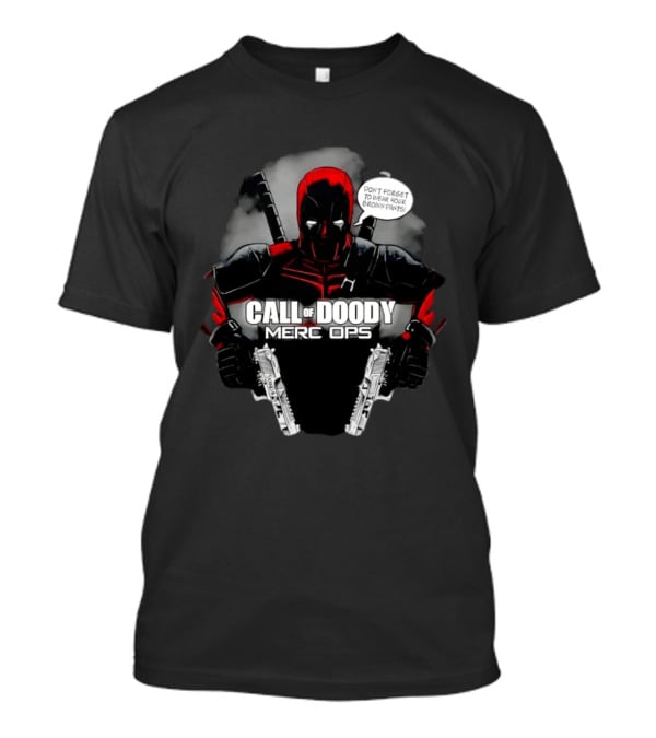 Call Of Doody Merc Ops Brown Pants Deadpool Funny Comic T-Shirt