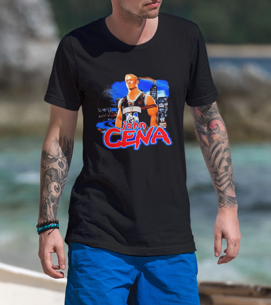 Chain Gang John Cena WWE Skyline City Scene T-Shirt