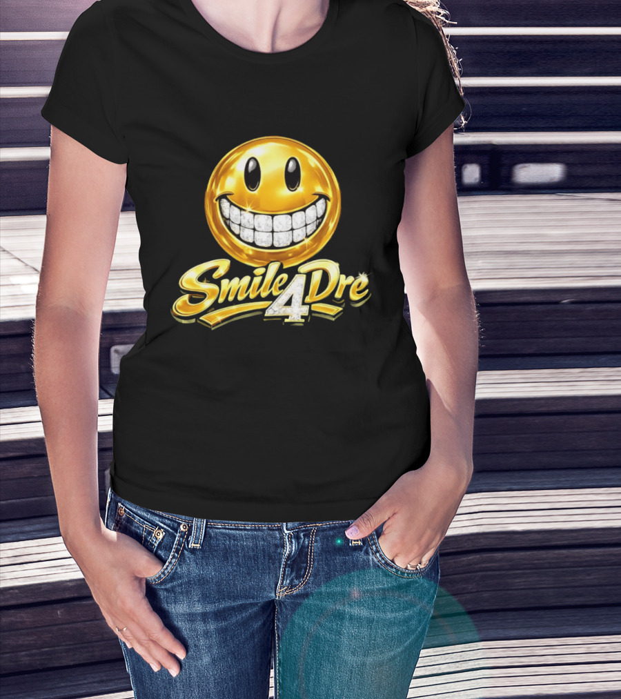 Gold Diamond Grillz Smiley Face Smile4Dre T-Shirt