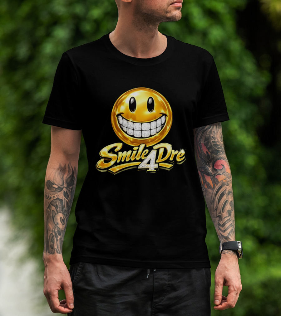 Gold Diamond Grillz Smiley Face Smile4Dre T-Shirt