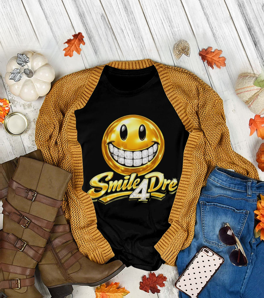 Gold Diamond Grillz Smiley Face Smile4Dre T-Shirt