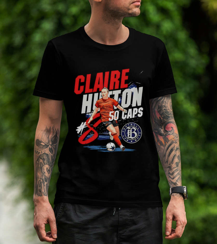 Claire Hutton Bay FC 50 Caps Number 8 Soccer Player T-Shirt