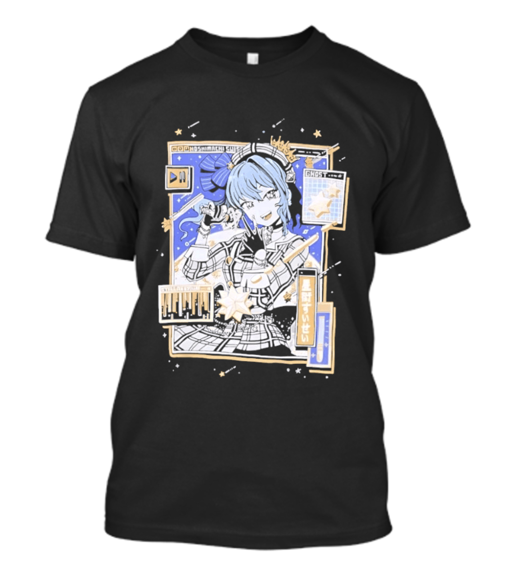 Hoshimachi Suisei GHOST Stellarstill VTuber Idol Celestial Starry Night Aesthetic T-Shirt