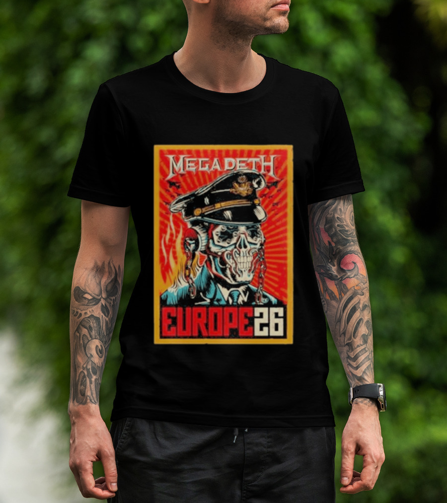 Megadeth Europe 26 Commander Vic Tour T-Shirt