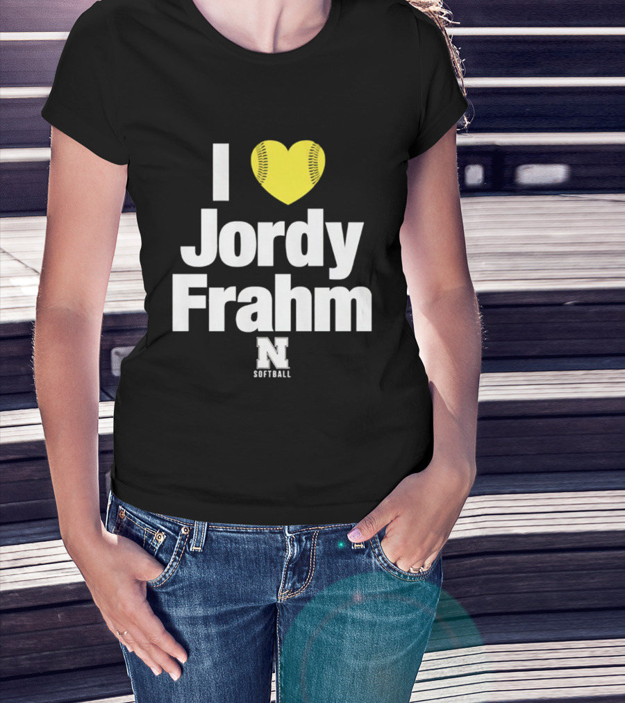 I Heart Jordy Frahm Nebraska Cornhuskers Softball T-Shirt