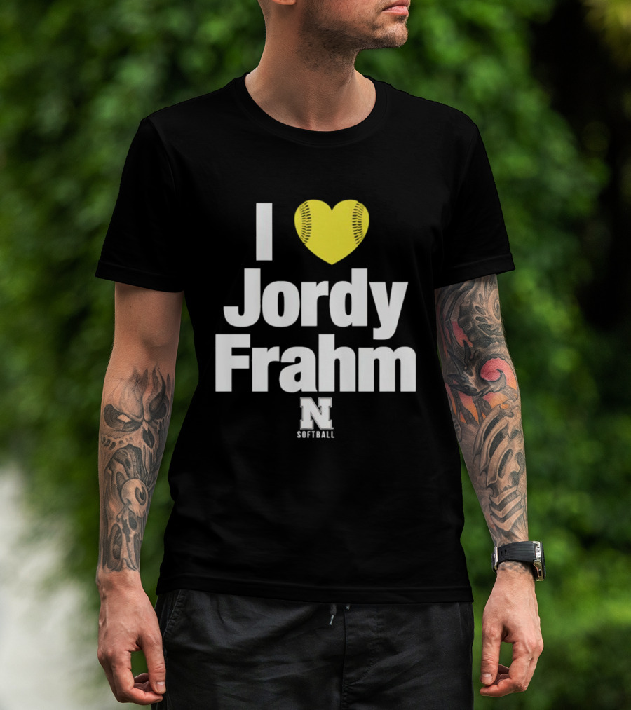 I Heart Jordy Frahm Nebraska Cornhuskers Softball T-Shirt
