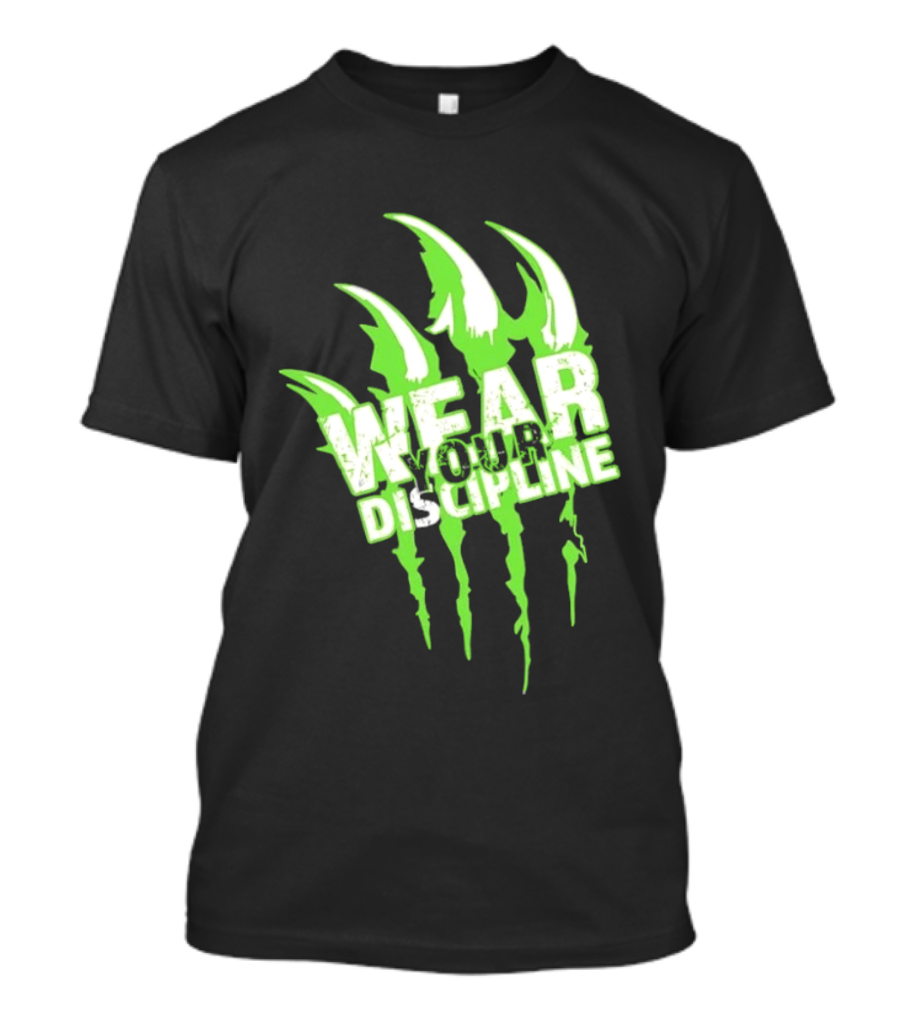 Distressed Green Claw Wear Your Discipline Claw Marks T-Shirt