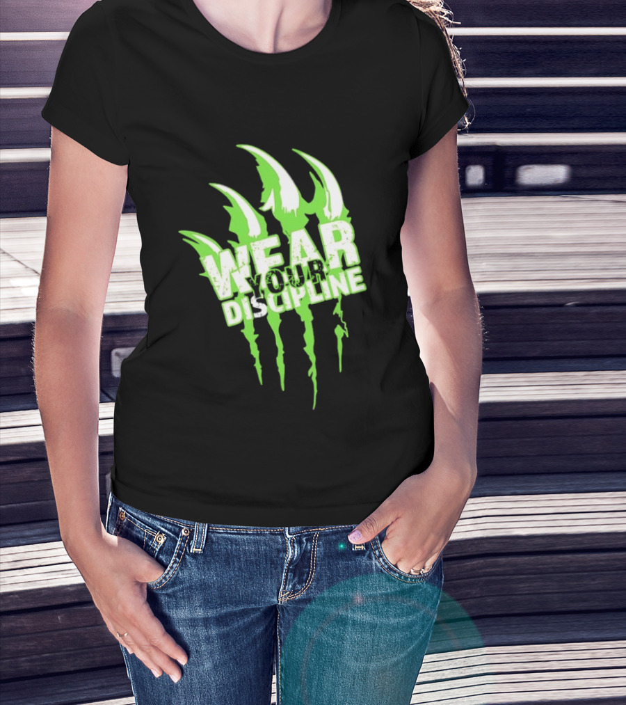 Distressed Green Claw Wear Your Discipline Claw Marks T-Shirt