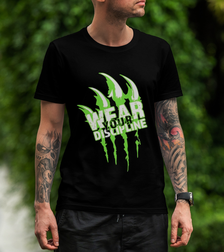 Distressed Green Claw Wear Your Discipline Claw Marks T-Shirt