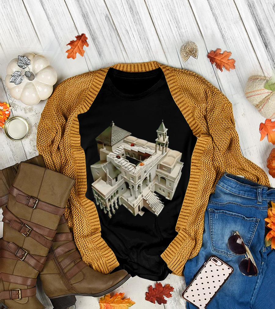 Escher Impossible Building Optical Illusion Architecture T-Shirt