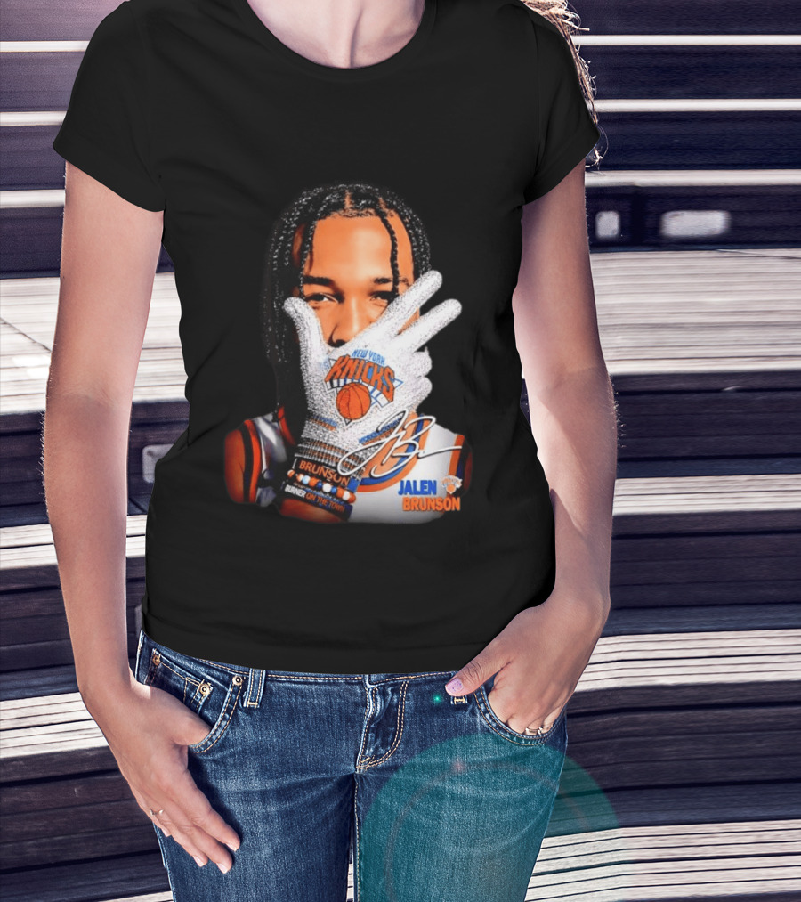 New York Knicks Jalen Brunson Iceman Burner Signature Basketball Player T-Shirt