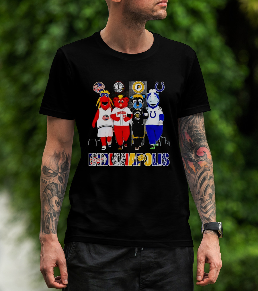 Indiana Fever Pacers Colts Indians Mascots Indianapolis T-Shirt