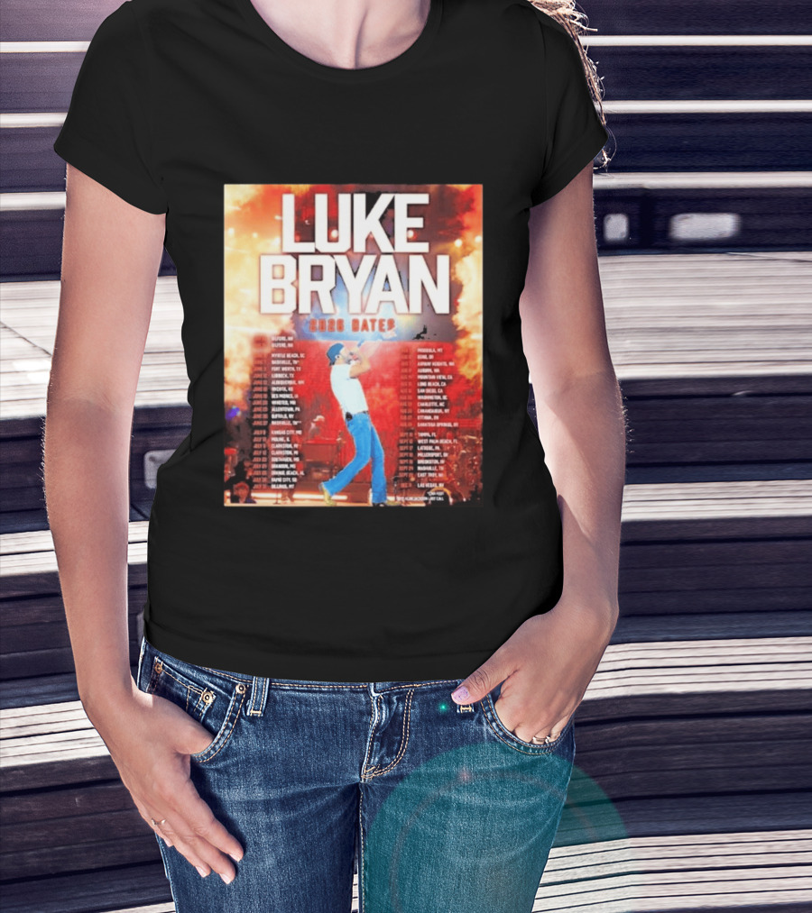 Luke Bryan 2026 Dates Tour Cities Concert Events T-Shirt