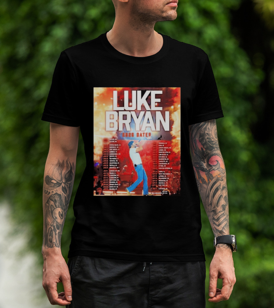 Luke Bryan 2026 Dates Tour Cities Concert Events T-Shirt