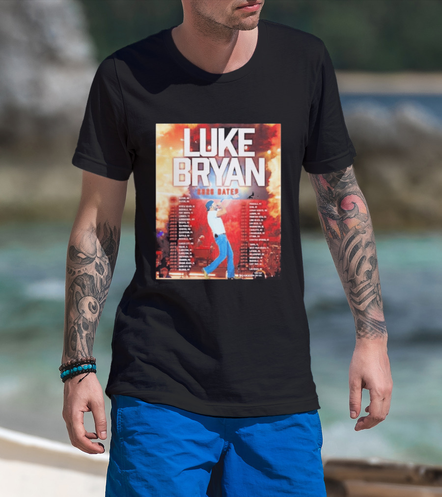 Luke Bryan 2026 Dates Tour Cities Concert Events T-Shirt