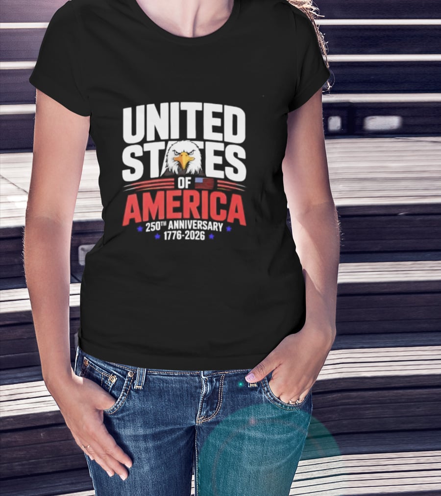 United States Of America 250th Anniversary 1776 2026 Celebration T-Shirt