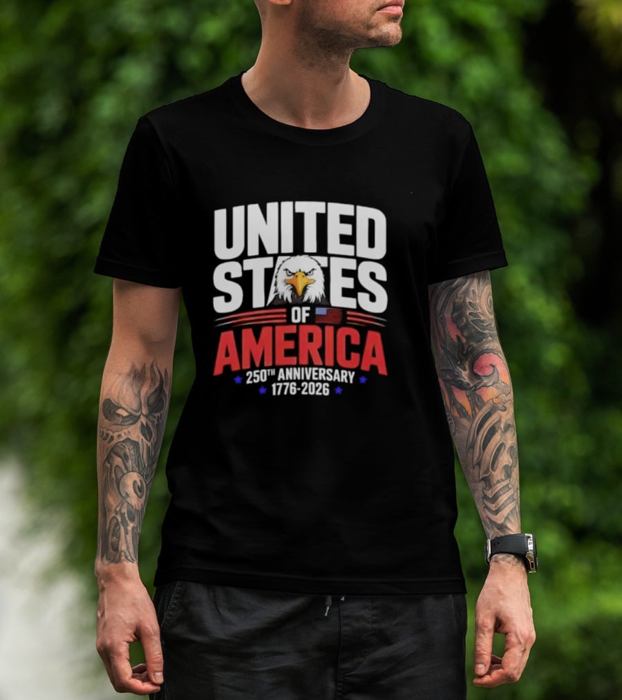 United States Of America 250th Anniversary 1776 2026 Celebration T-Shirt