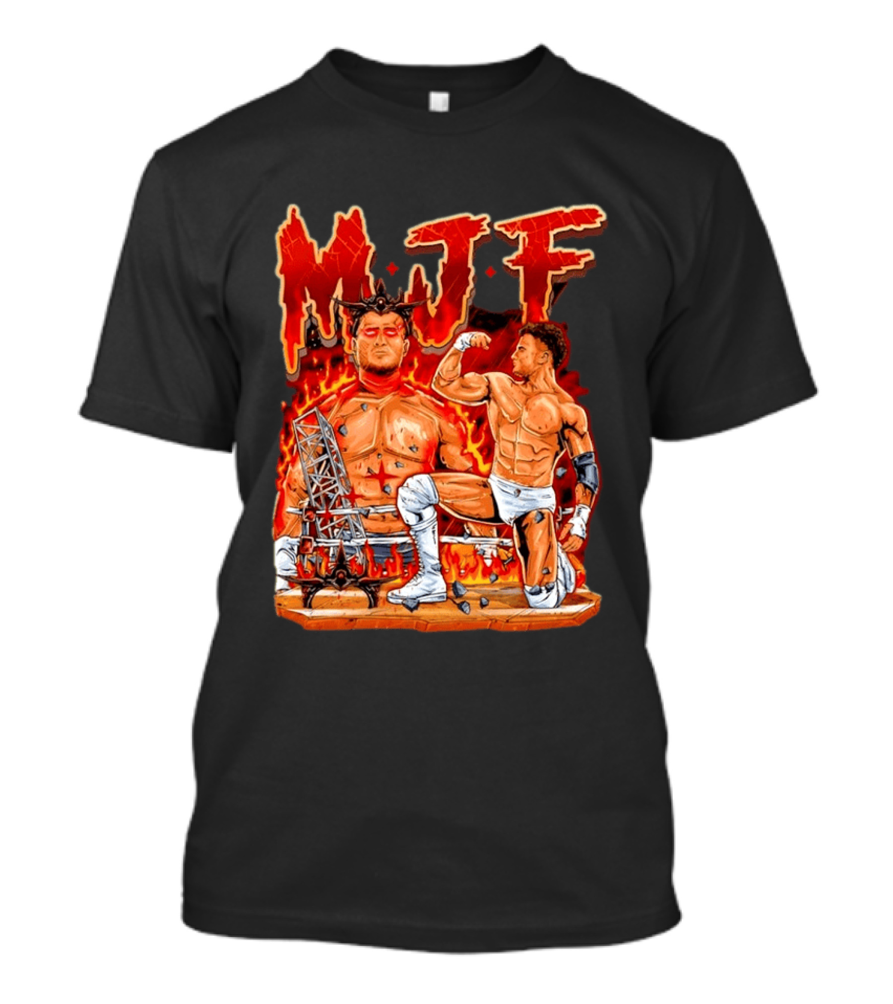 MJF Fiery Devil Dual Persona Wrestling Inferno T-Shirt