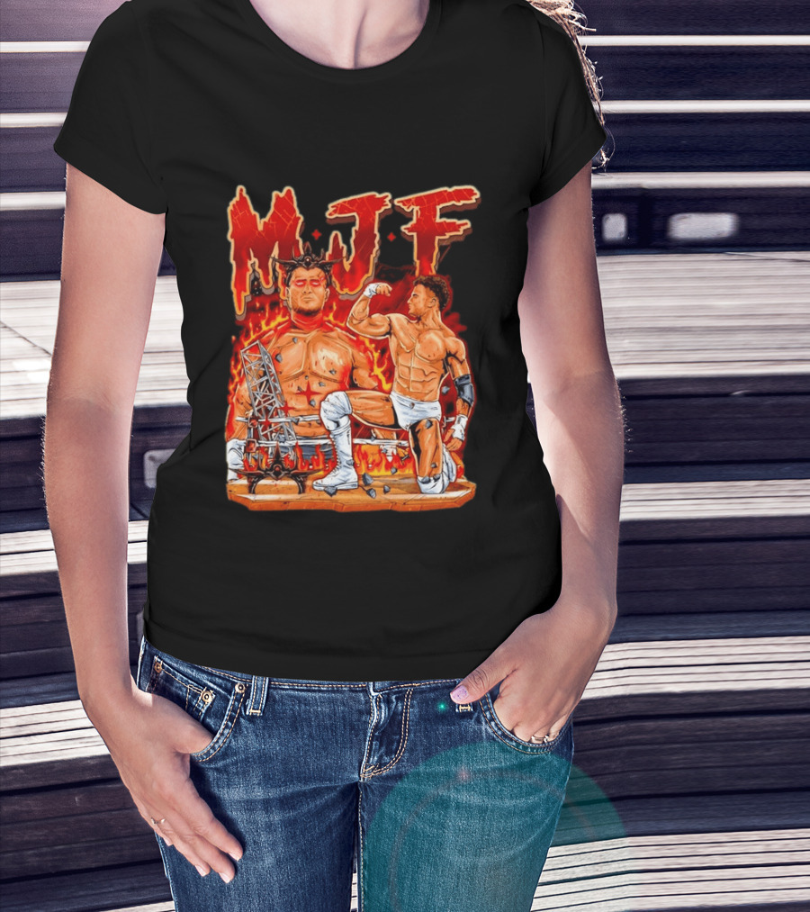 MJF Fiery Devil Dual Persona Wrestling Inferno T-Shirt