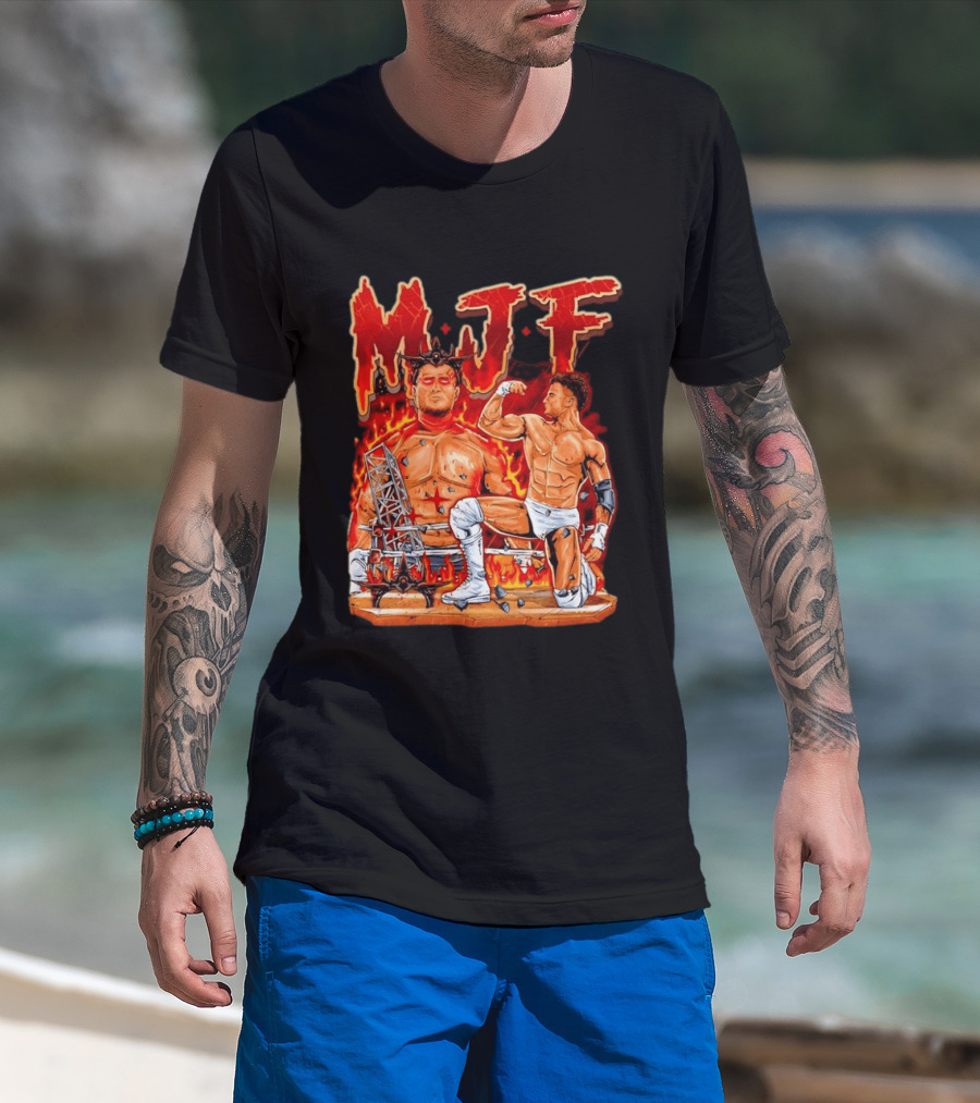 MJF Fiery Devil Dual Persona Wrestling Inferno T-Shirt
