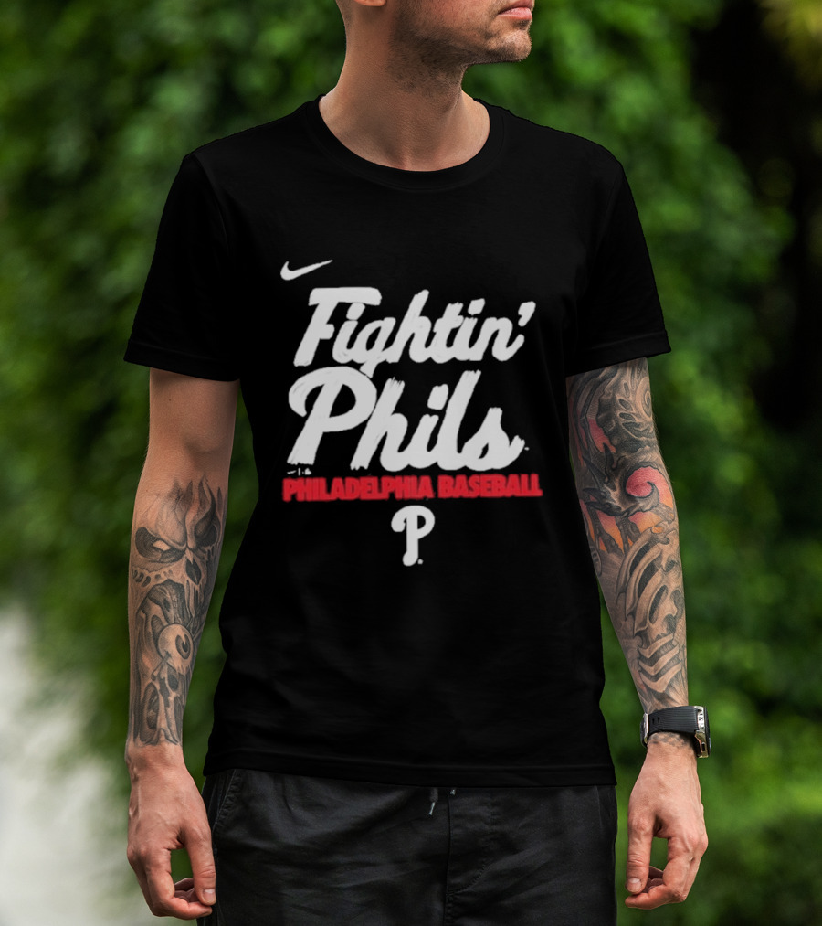 Nike Fightin' Phils Philadelphia Baseball City Connect Handwriting Club T-Shirt