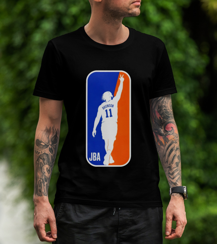 Jalen Brunson 11 JBA Basketball Victory Sign New York T-Shirt