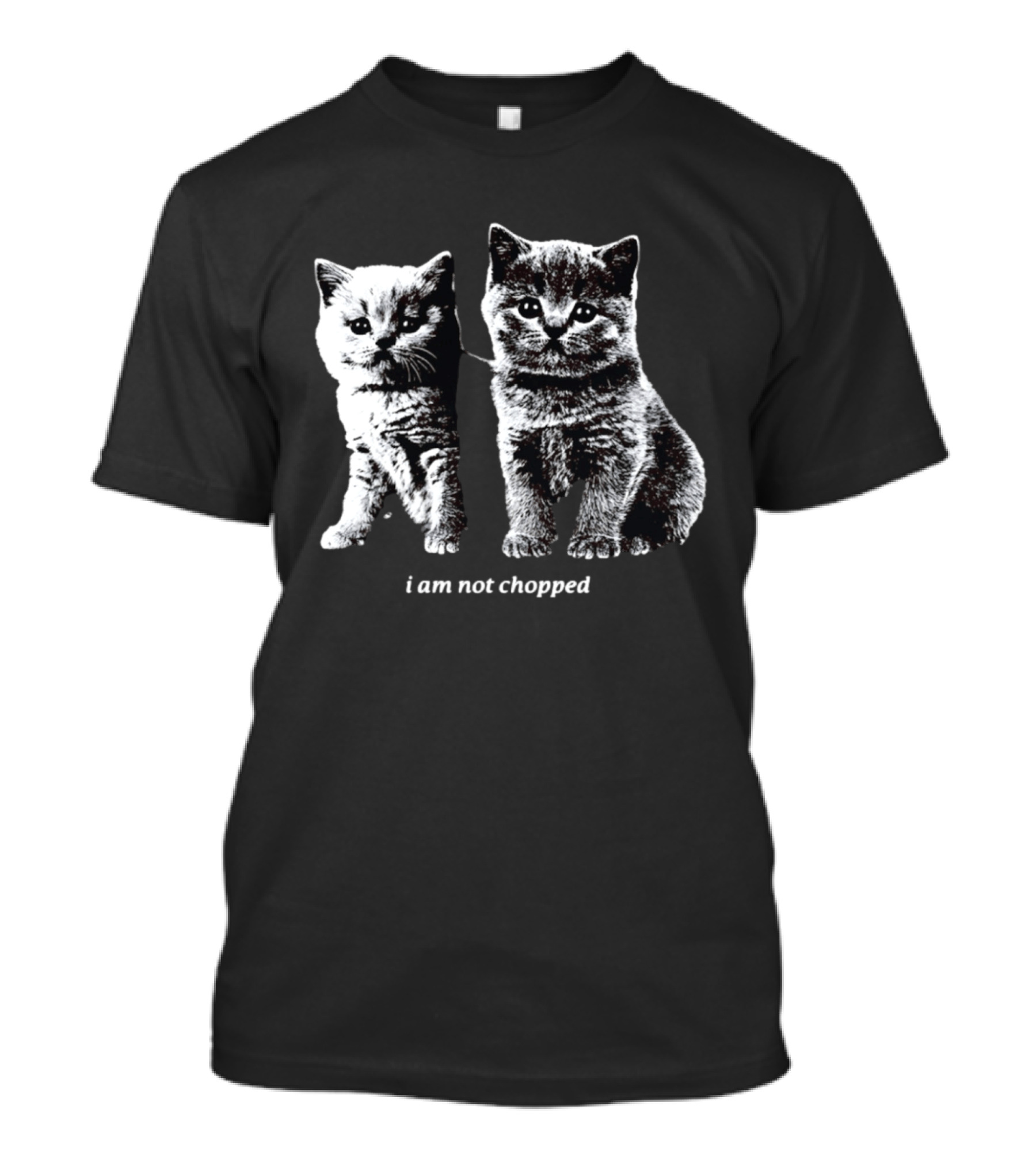 I Am Not Chopped Cats Duo Black And White Kitten T-Shirt