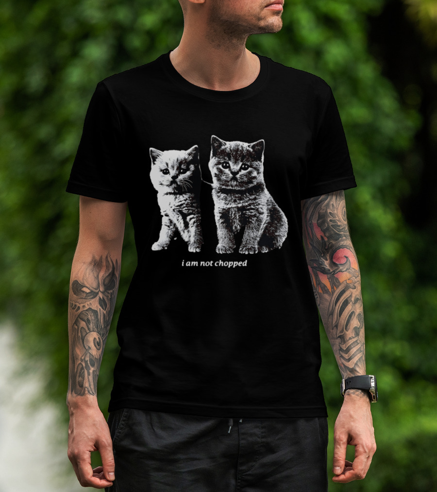 I Am Not Chopped Cats Duo Black And White Kitten T-Shirt