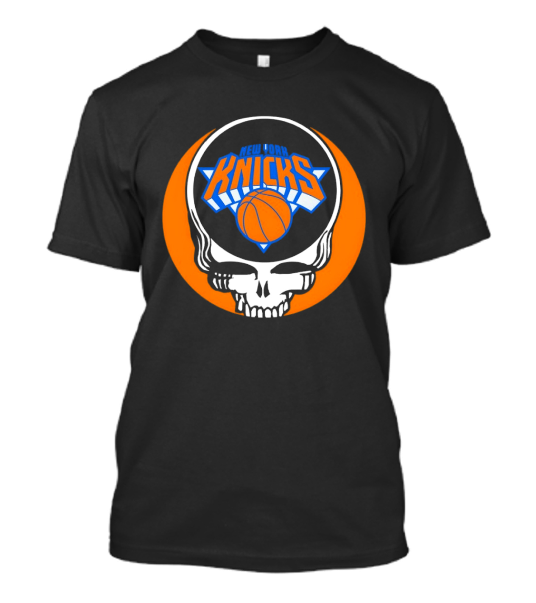 New York Knicks Grateful Dead Basketball Skull Logo Steal Your Face T-Shirt