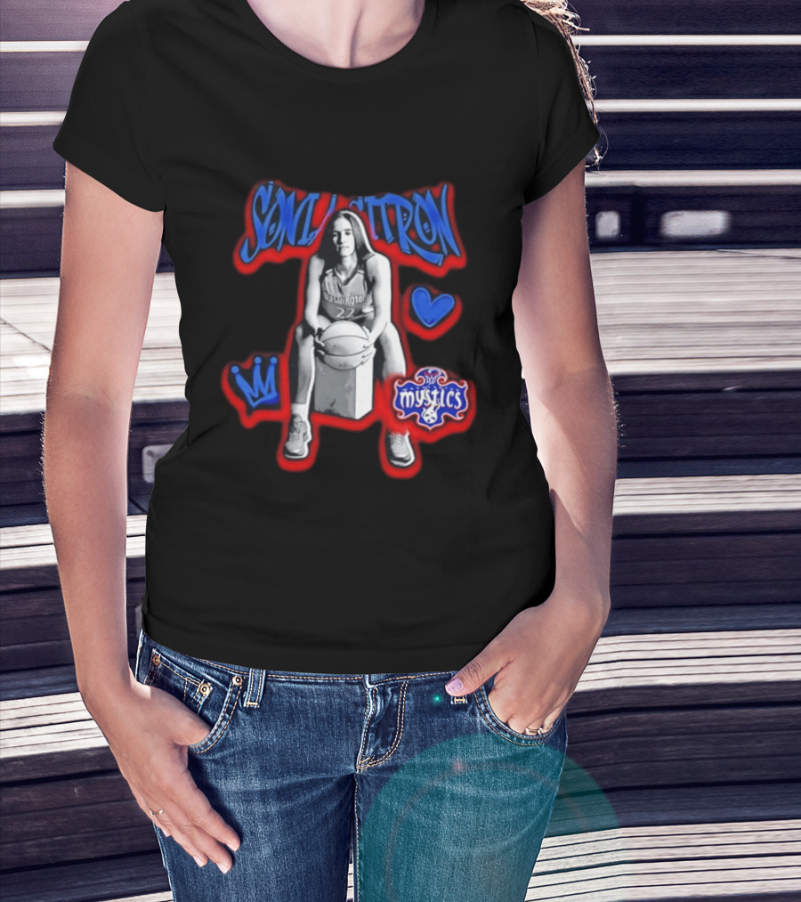 Sonia Citron Washington Mystics WNBA Basketball Grunge T-Shirt