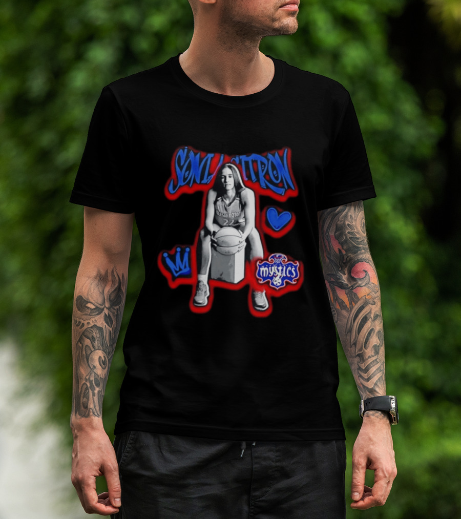 Sonia Citron Washington Mystics WNBA Basketball Grunge T-Shirt