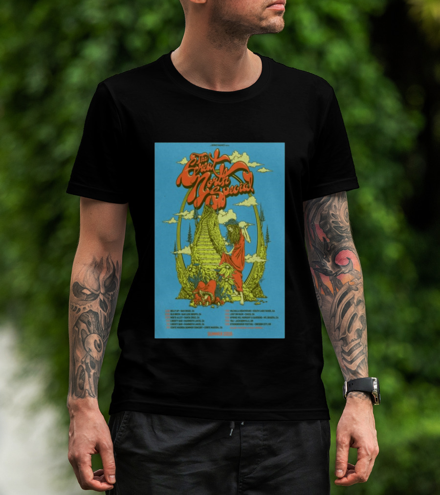 The Great North Special Tour 2026 Uncle John's New Haven Liberty Hall Fillmore West Shrine Auditorium Hollywood Events T-Shirt
